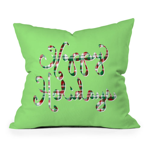 Lisa Argyropoulos Happy Holidays Outdoor Throw Pillow