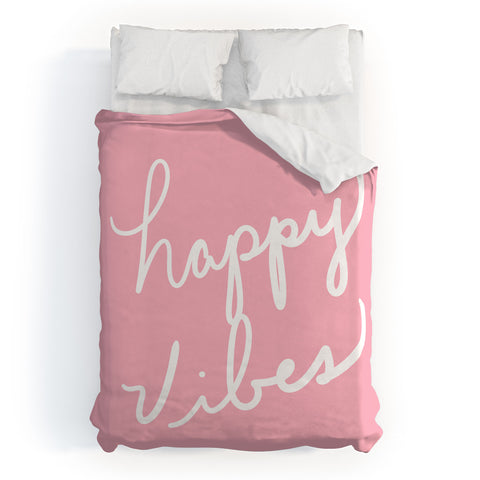 Lisa Argyropoulos Happy Vibes Blushly Duvet Cover