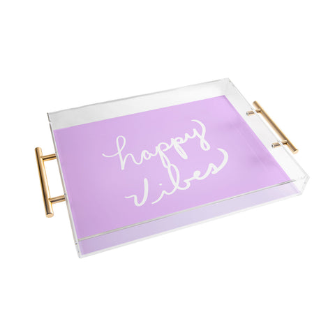 Lisa Argyropoulos Happy Vibes Lavender Acrylic Tray