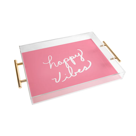 Lisa Argyropoulos Happy Vibes Rose Acrylic Tray