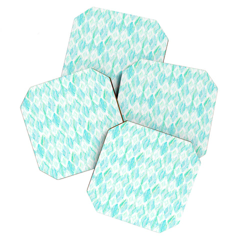Lisa Argyropoulos Harlequin Marble Mint Coaster Set