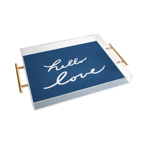Lisa Argyropoulos Hello Love Blue Acrylic Tray