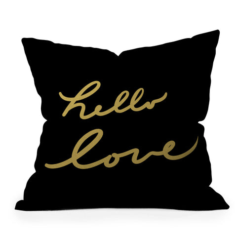 Lisa Argyropoulos hello love Outdoor Throw Pillow