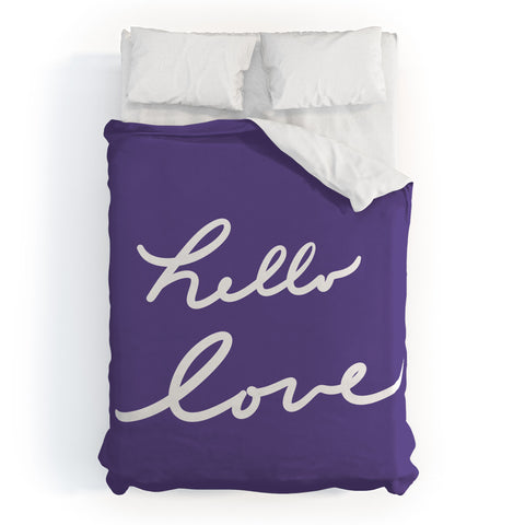 Lisa Argyropoulos Hello Love Violet Duvet Cover