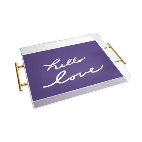 Lisa Argyropoulos Hello Love Violet Acrylic Tray