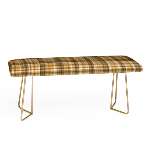 Lisa Argyropoulos Holiday Butternut Plaid Bench