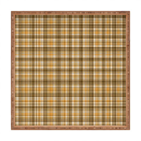Lisa Argyropoulos Holiday Butternut Plaid Square Tray