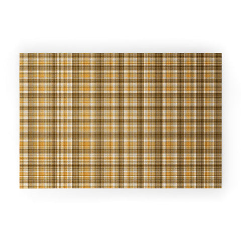 Lisa Argyropoulos Holiday Butternut Plaid Welcome Mat