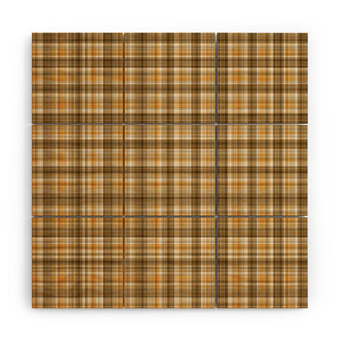 Lisa Argyropoulos Holiday Butternut Plaid Wood Wall Mural