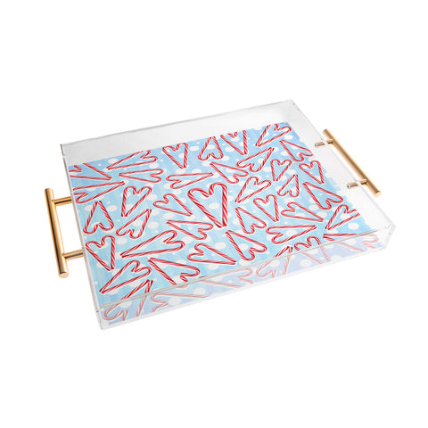 Lisa Argyropoulos Holiday Love And Polka Dots Acrylic Tray
