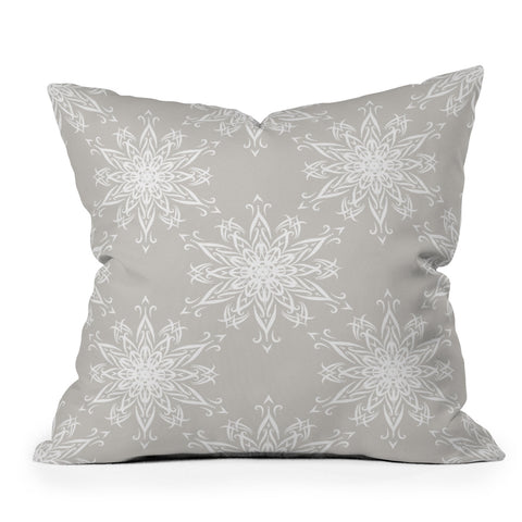 Lisa Argyropoulos La Boho Snow Outdoor Throw Pillow