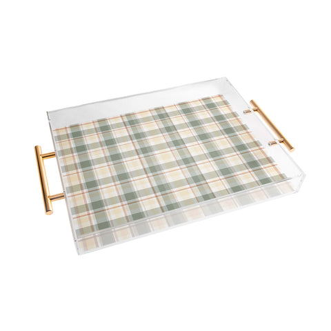Lisa Argyropoulos Light Cottage Plaid Acrylic Tray