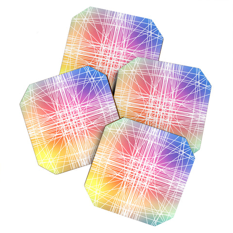 Lisa Argyropoulos Linear Colorburst Coaster Set