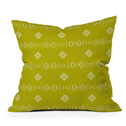 Lisa Argyropoulos Lola Chartreuse Outdoor Throw Pillow