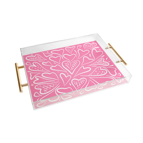Lisa Argyropoulos Love is in the Air Rose Pink Acrylic Tray
