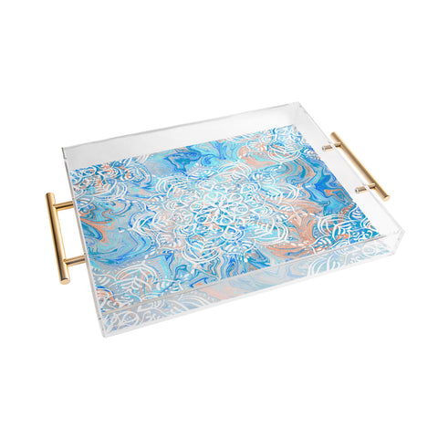 Lisa Argyropoulos Marble Mandala Twist III Acrylic Tray