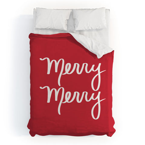 Lisa Argyropoulos Merry Merry Red Duvet Cover