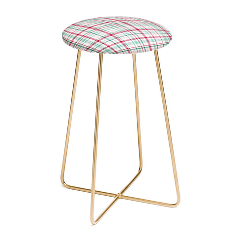 Lisa Argyropoulos Merry Vintage Plaid Counter Stool