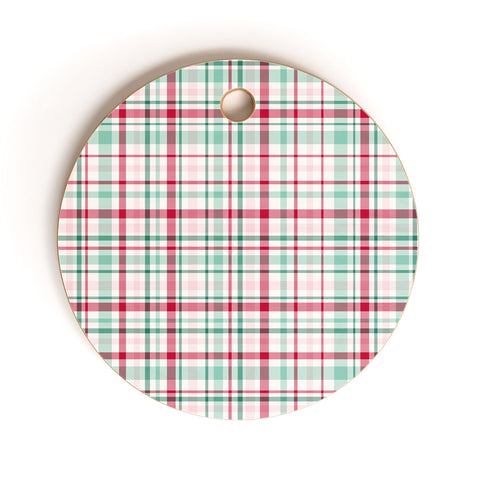 Lisa Argyropoulos Merry Vintage Plaid Cutting Board Round