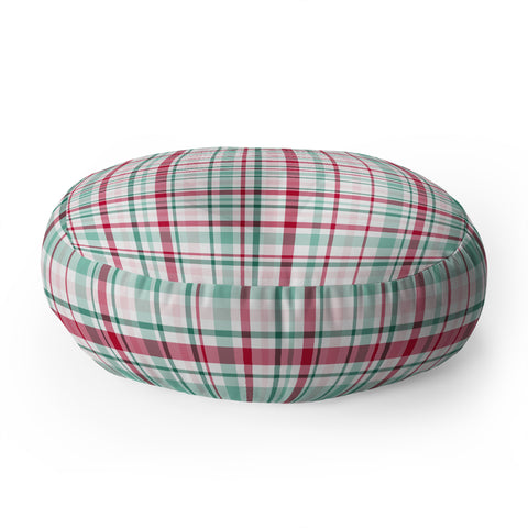 Lisa Argyropoulos Merry Vintage Plaid Floor Pillow Round