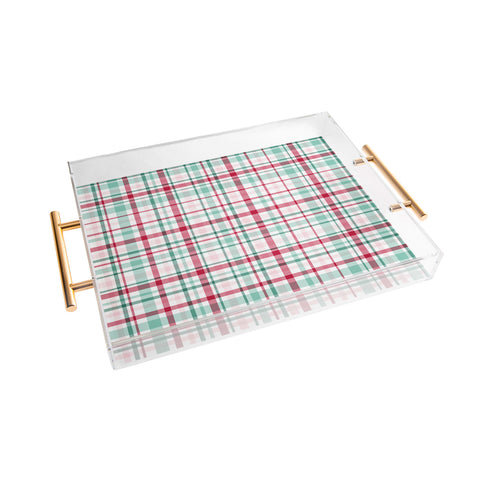Lisa Argyropoulos Merry Vintage Plaid Acrylic Tray