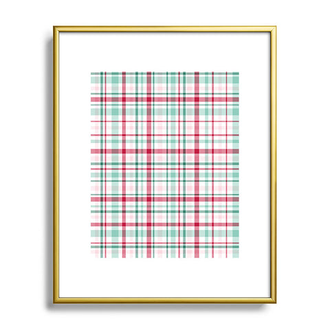 Lisa Argyropoulos Merry Vintage Plaid Metal Framed Art Print