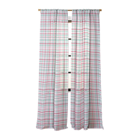 Lisa Argyropoulos Merry Vintage Plaid Sheer Window Curtain