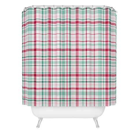Lisa Argyropoulos Merry Vintage Plaid Shower Curtain