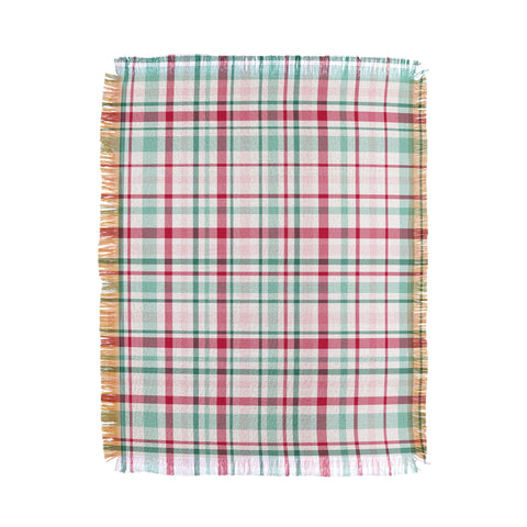 Lisa Argyropoulos Merry Vintage Plaid Throw Blanket