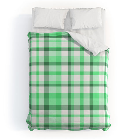 Lisa Argyropoulos Mint Plaid Duvet Cover