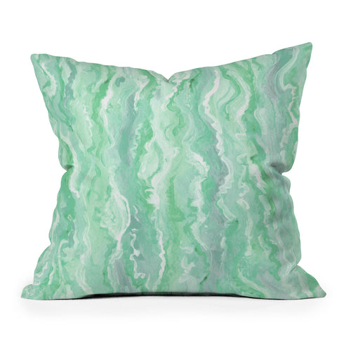 Lisa Argyropoulos Minty Melt Outdoor Throw Pillow