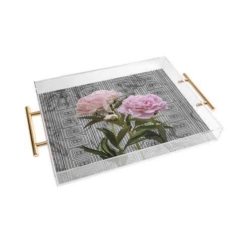 Lisa Argyropoulos Modern Grecco Peonies Acrylic Tray