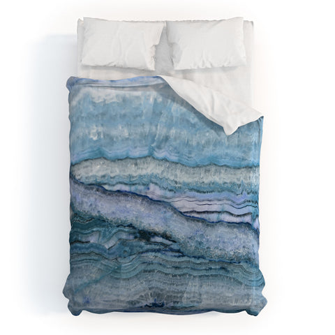 Lisa Argyropoulos Mystic Stone Aqua Blue Duvet Cover