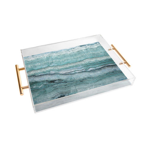 Lisa Argyropoulos Mystic Stone Aqua Teal Acrylic Tray