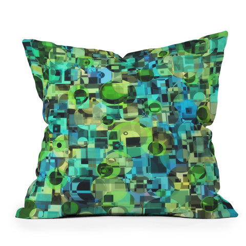 Lisa Argyropoulos Ocean Geo Outdoor Throw Pillow