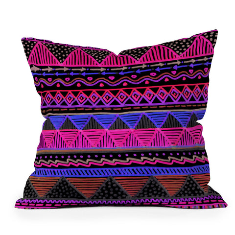 Lisa Argyropoulos Ocean T Neon Outdoor Throw Pillow