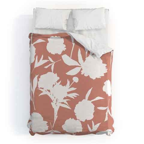 Lisa Argyropoulos Peony Silhouettes Duvet Cover