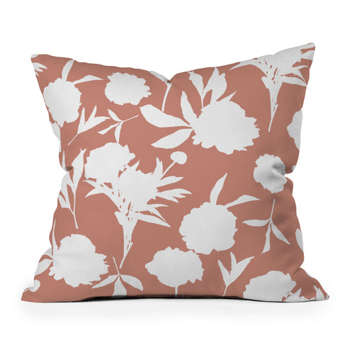 Lisa Argyropoulos Peony Silhouettes Outdoor Throw Pillow