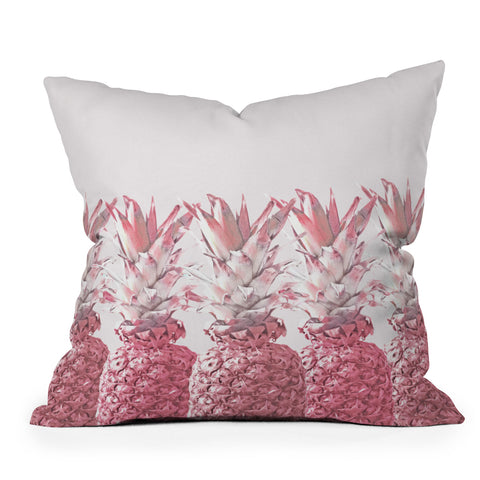 Lisa Argyropoulos Pineapple Blush Jungle Outdoor Throw Pillow