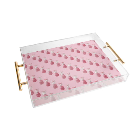 Lisa Argyropoulos Pineapple Blush Rose Acrylic Tray