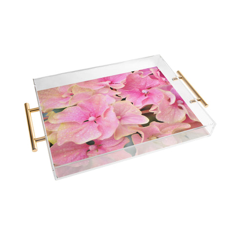 Lisa Argyropoulos Pink Hydrangeas Acrylic Tray
