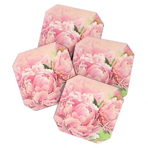 Lisa Argyropoulos Pink Peonies Coaster Set