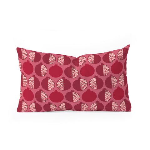 Lisa Argyropoulos Pomegranate Line Up Reds Oblong Throw Pillow