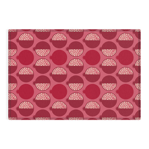 Lisa Argyropoulos Pomegranate Line Up Reds Outdoor Rug