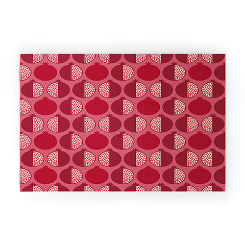 Lisa Argyropoulos Pomegranate Line Up Reds Welcome Mat