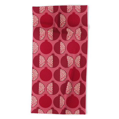 Lisa Argyropoulos Pomegranate Line Up Reds Beach Towel