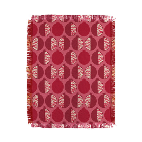 Lisa Argyropoulos Pomegranate Line Up Reds Throw Blanket