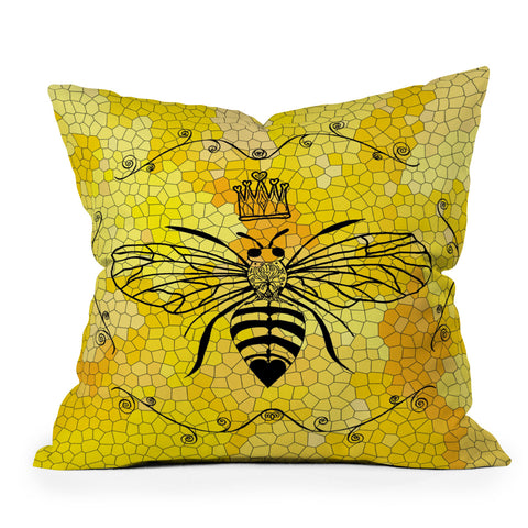 Lisa Argyropoulos Queen Bee Outdoor Throw Pillow