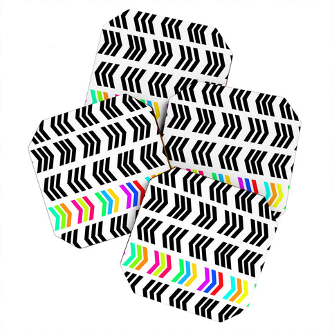 Lisa Argyropoulos Rainbow Pop Zig Zag Coaster Set