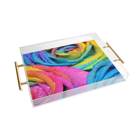 Lisa Argyropoulos Rainbow Swirl Acrylic Tray